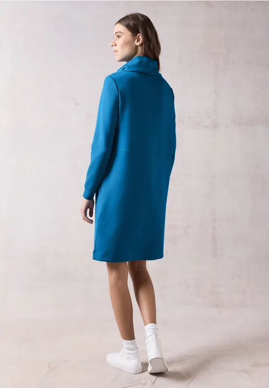 Sweatshirtkleid mit Kragen und lockerer Passform