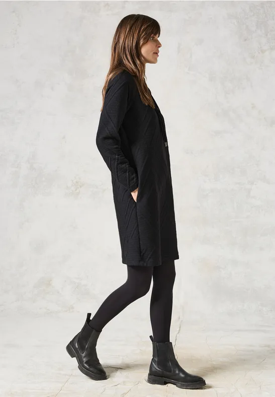 Kapuzenkleid mit Rautenmuster