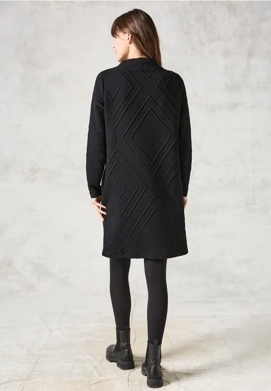 Kapuzenkleid mit Rautenmuster