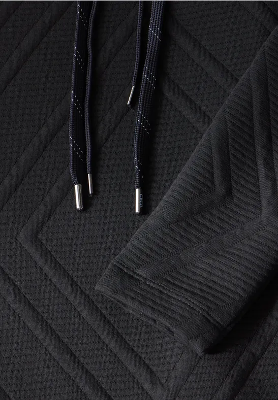 Kapuzenkleid mit Rautenmuster