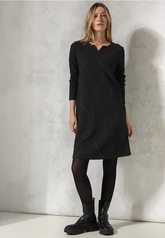 Ottoman-Strickkleid mit Glitzerdetails