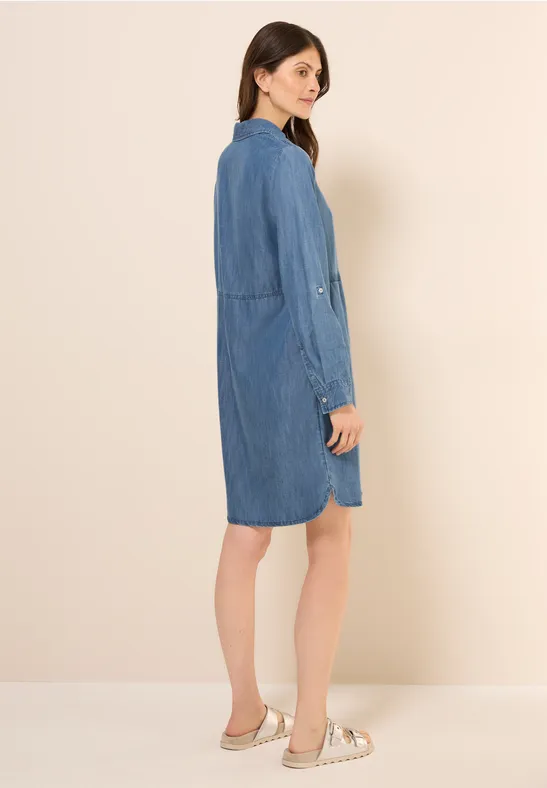 Lyocell-Hemdkleid im Denim-Look