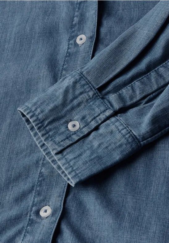 Lyocell-Hemdkleid im Denim-Look