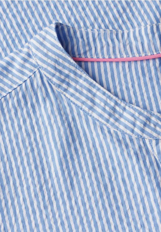 Lässiges Damen Seersucker Minikleid