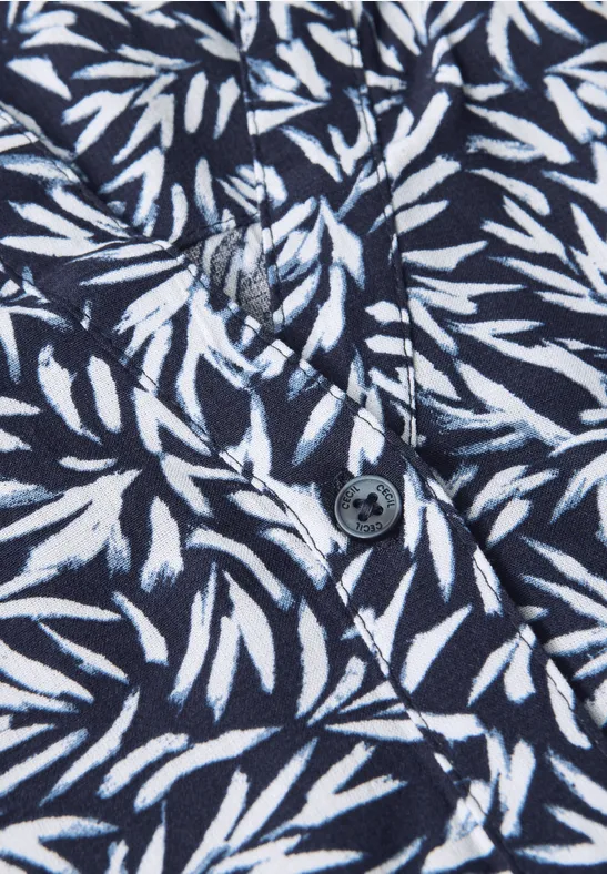 Knielanges Kleid mit geometrischem Druck
