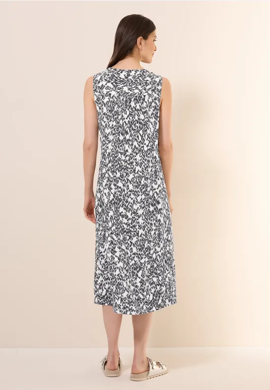 Ärmelloses Damen-Midikleid mit Bindegürtel