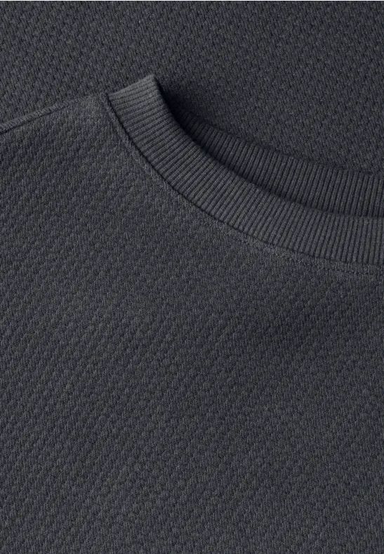 Jacquard Strick Midi T-Shirt Kleid