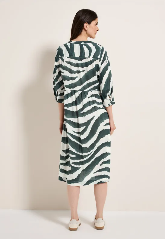 Zebra-Print Tunikakleid aus Baumwolle
