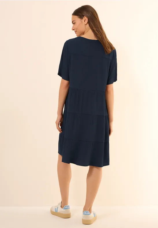 Lässiges Stufenkleid aus Baumwollmischung