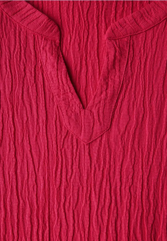 Strukturiertes, gestuftes Midikleid mit Ärmeln