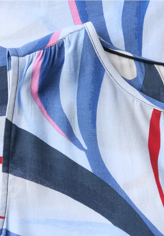 Ärmelloses Midikleid mit Grafikprint