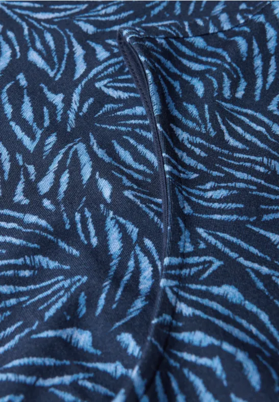 Lässiges ärmelloses Midikleid mit Print