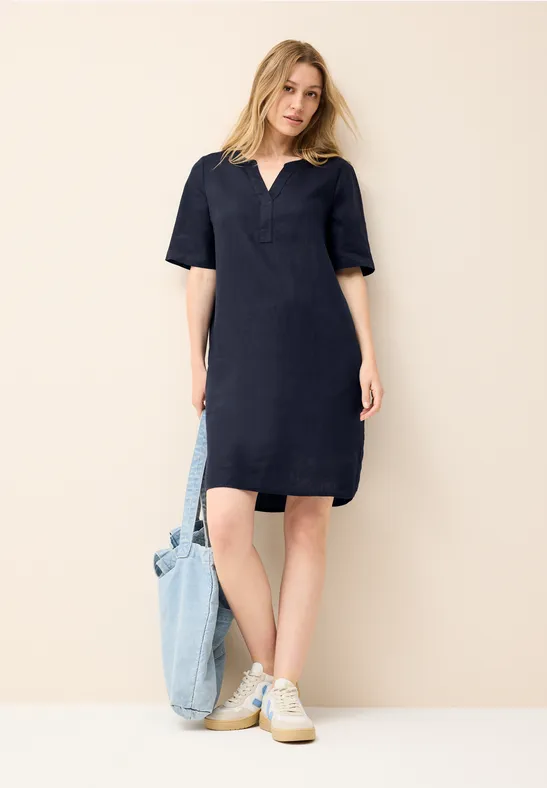 Lässiges Damen Leinenkleid im Tunika-Stil