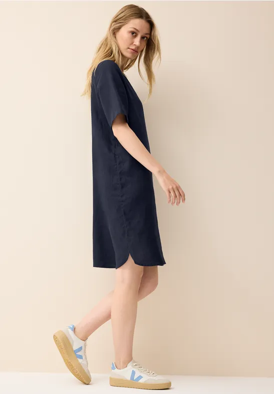 Lässiges Damen Leinenkleid im Tunika-Stil