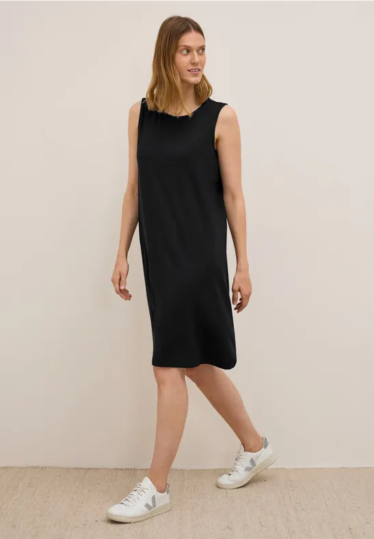 Ärmelloses Jerseykleid mit Rückenausschnitt