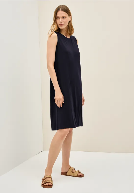 Ärmelloses Jersey-Kleid in lockerer Passform