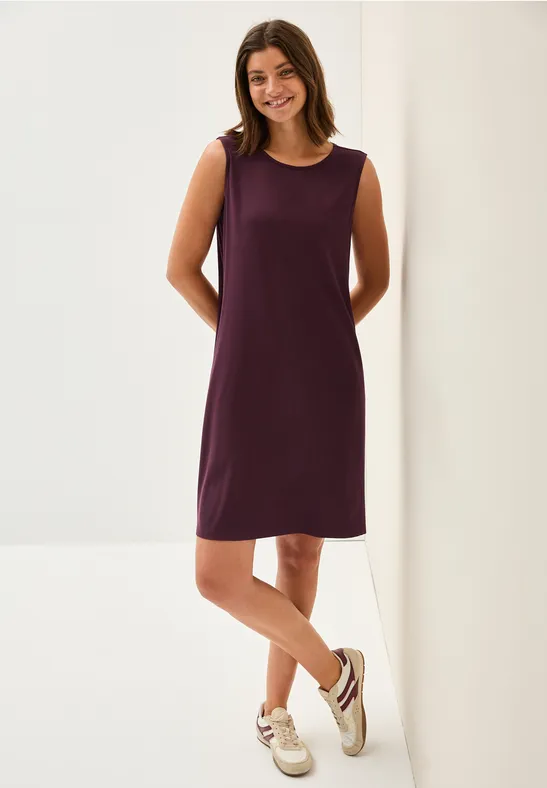 Ärmelloses Jerseykleid mit Cut-Out-Rücken