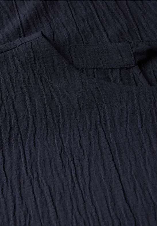 Seersucker T-Shirt Kleid mit Cut-Out