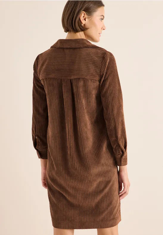 Cord-Hemdkleid in Breitcord-Optik