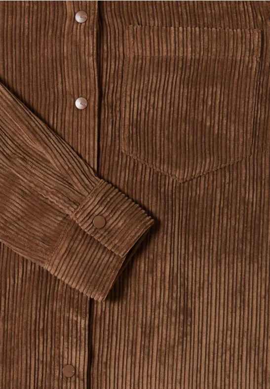 Cord-Hemdkleid in Breitcord-Optik
