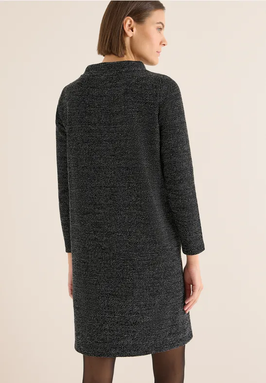 Meliertes Kleid mit Funnelneck