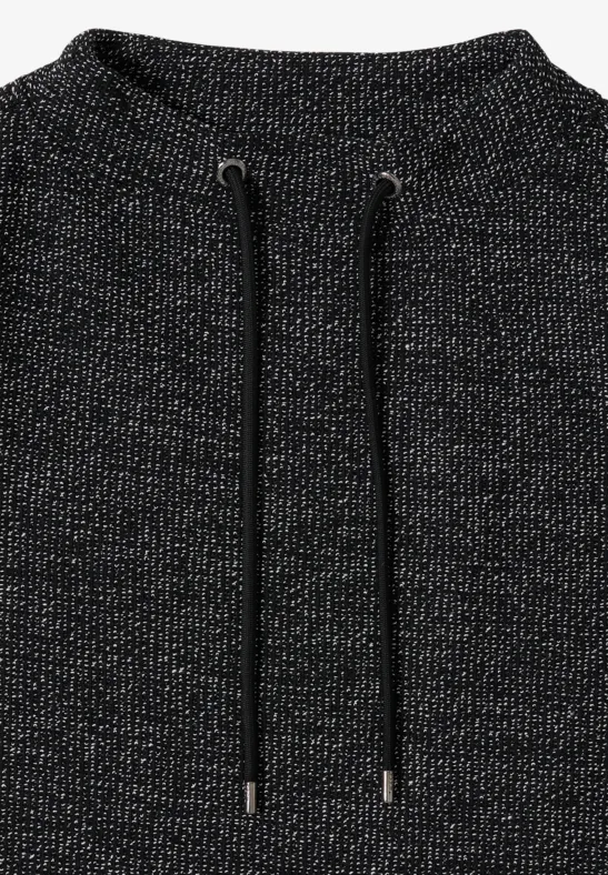 Meliertes Kleid mit Funnelneck