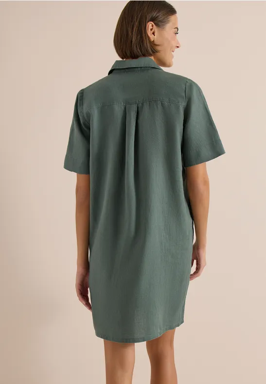 Lässiges Leinenhemdkleid mit Taschen