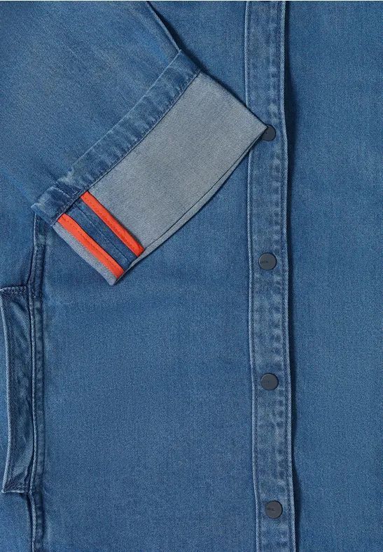 Jeanskleid im Hemdkleid-Look mit Taschen