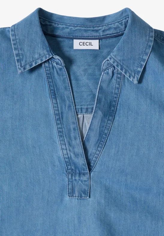 Lässiges Jeanshemdkleid mit Taschen