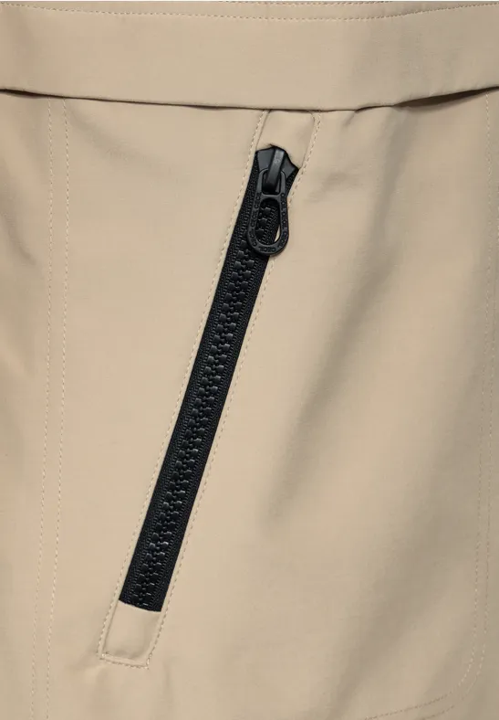Damen Kurz Trenchcoat mit Kapuze