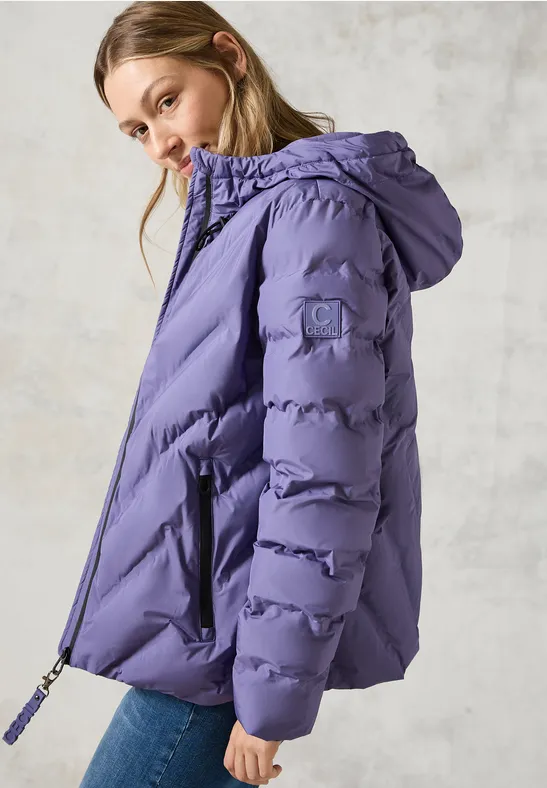 Gesteppte Pufferjacke mit Kapuze