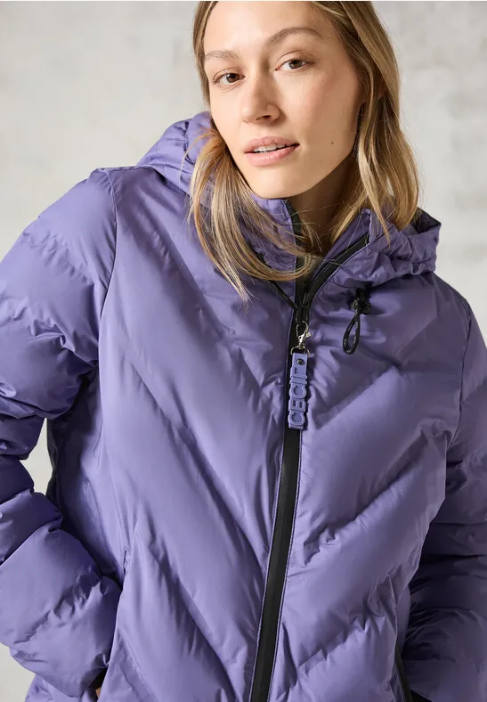 Gesteppte Pufferjacke mit Kapuze