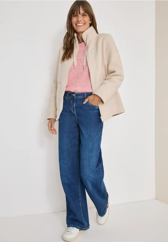 Kuschelige Fleecejacke mit Details