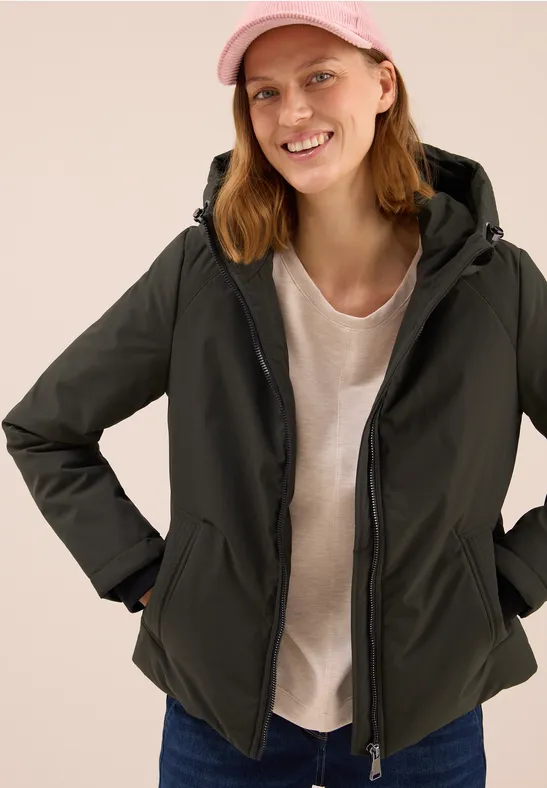 Gesteppte Damenjacke mit Kapuze