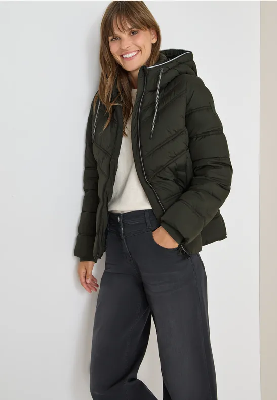 Damen Steppjacke mit Kapuze und Füllung
