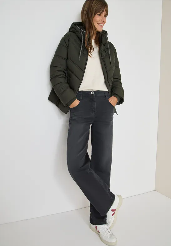 Damen Steppjacke mit Kapuze und Füllung