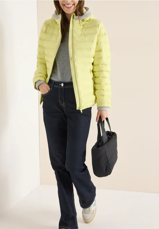 Wattierte Jacke im Welded-Look mit Kapuze