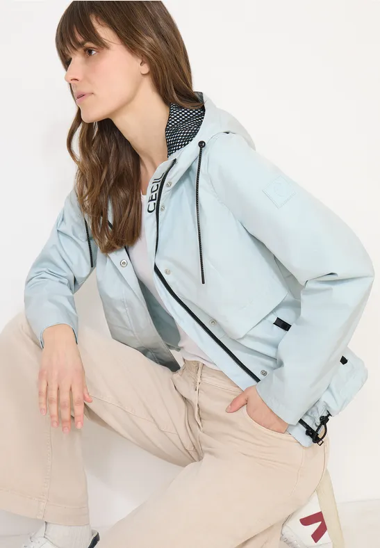 Leichte Übergangs-Windbreakerjacke mit Kapuze