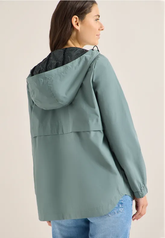 Lässige A-Linien Regenjacke mit Kapuze