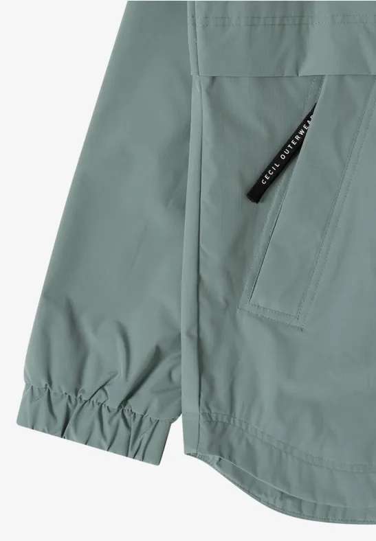 Lässige A-Linien Regenjacke mit Kapuze