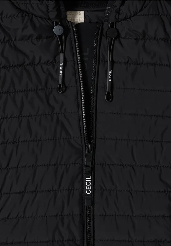 Gesteppte Jacke mit Softshell-Ärmeln