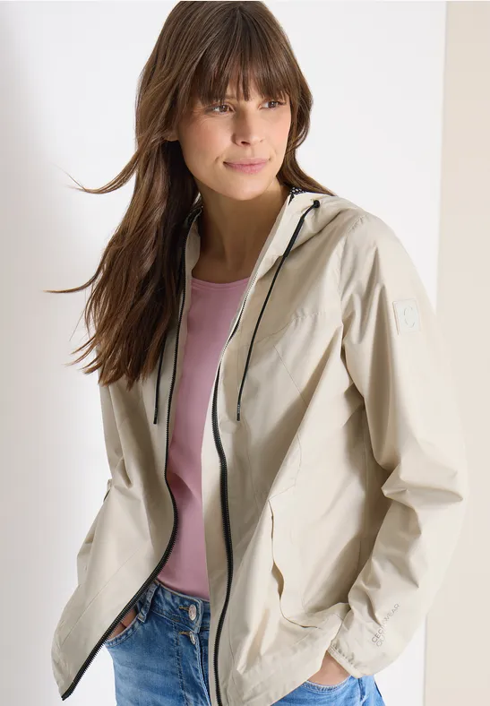 Lässige Windbreaker Jacke mit Kapuze