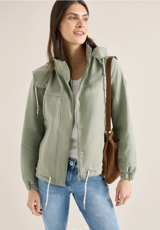 Kapuzenjacke aus Baumwollmischung