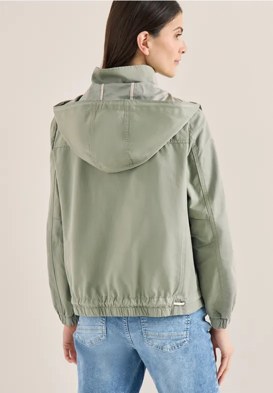 Kapuzenjacke aus Baumwollmischung