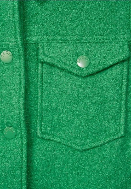 Grüne Kurzjacke mit Wollmischung