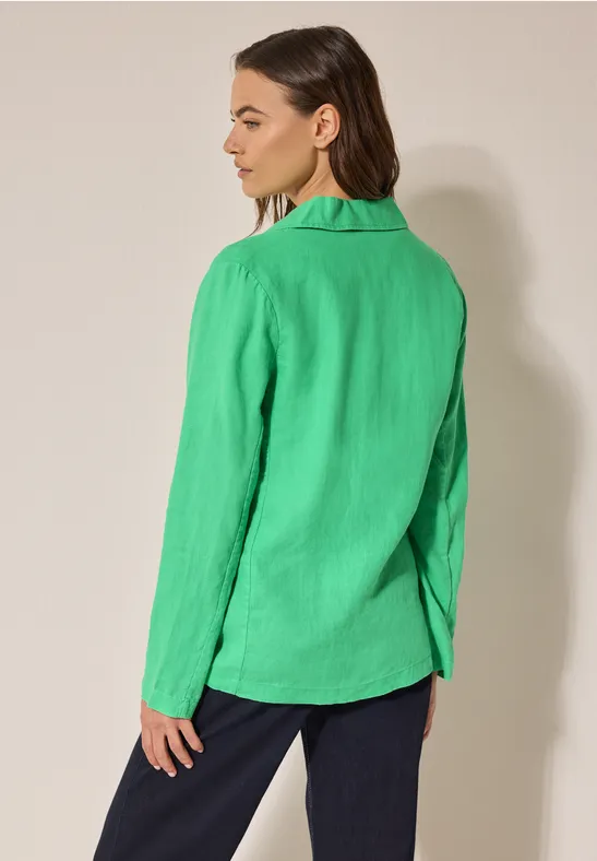 Grüner lässiger Leinenblazer