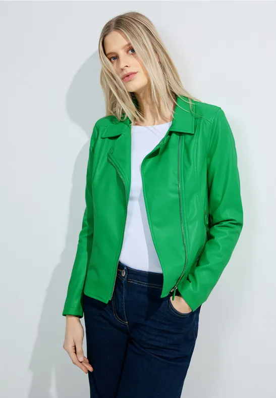 Coole Bikerjacke aus Kunstleder