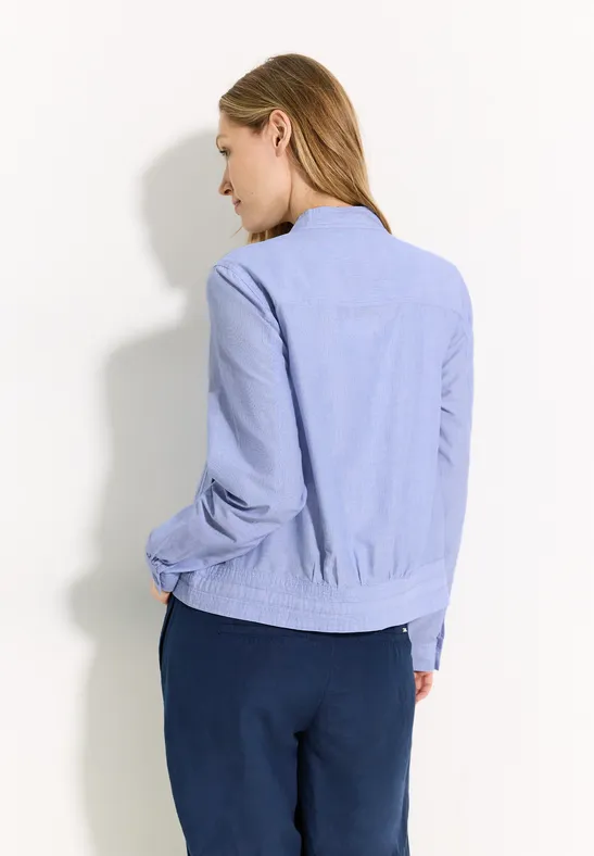 Damen Chambray Jacke in Hellblau