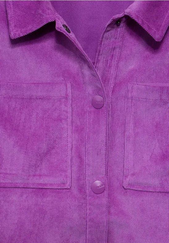 Lila Cordhemdjacke