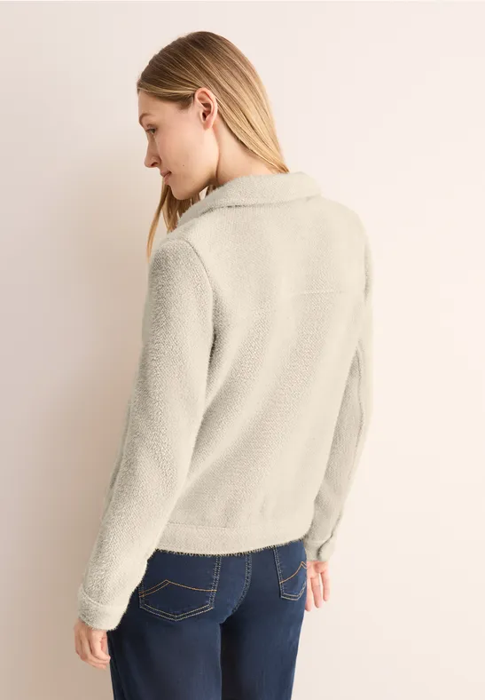 Strukturierte Strickjacke mit Taschen